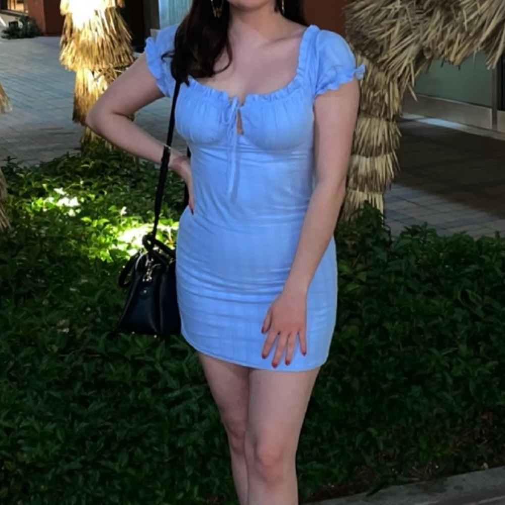 Light blue mini dress